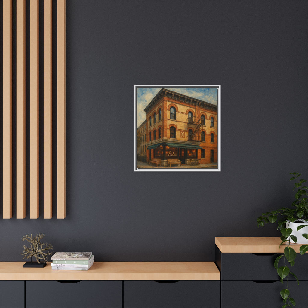 Rolo's — Restaurant Print | Matte Canvas + Wooden Frame