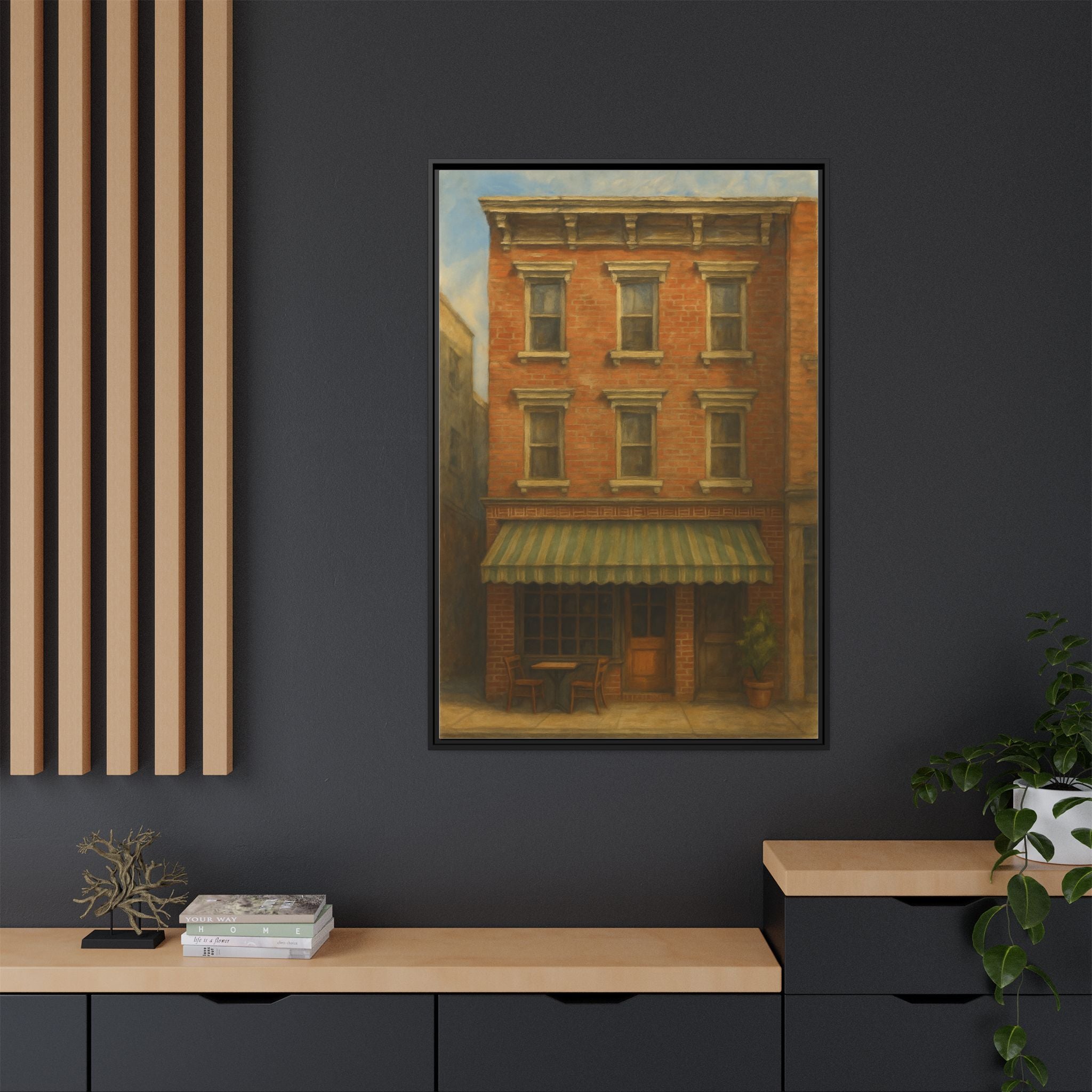 Lucali Pizzeria — Restaurant Print | Matte Canvas + Wooden Frame