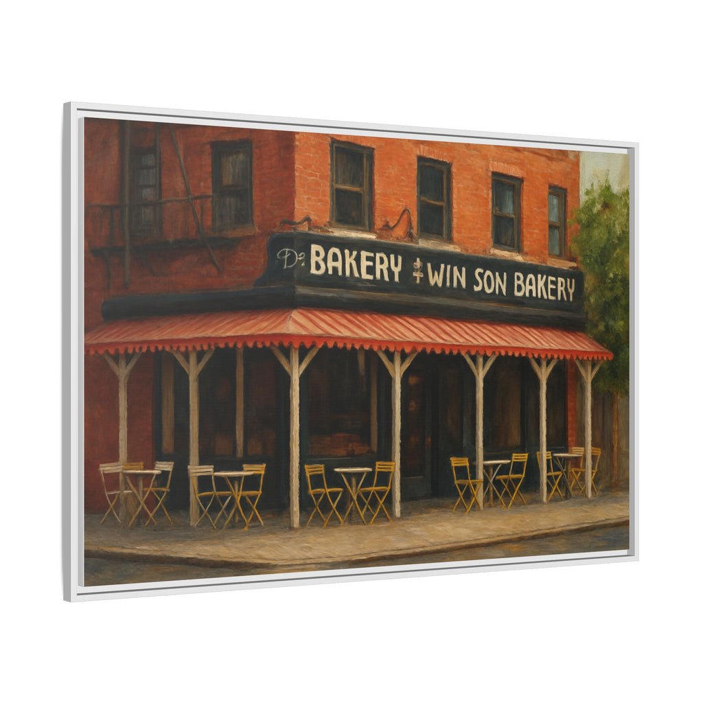 Win Son Bakery — Restaurant Print | Matte Canvas + Wooden Frame