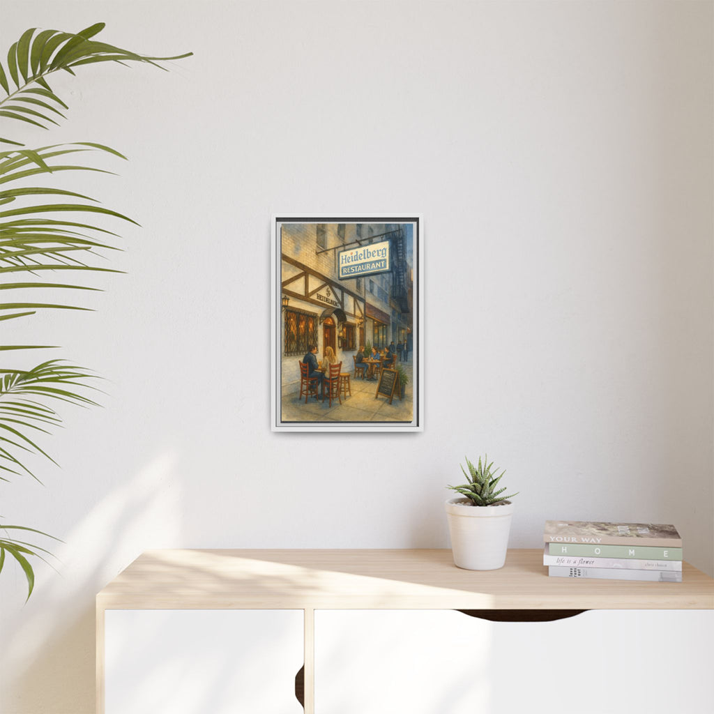 Heidelberg — Restaurant Print | Matte Canvas + Wooden Frame