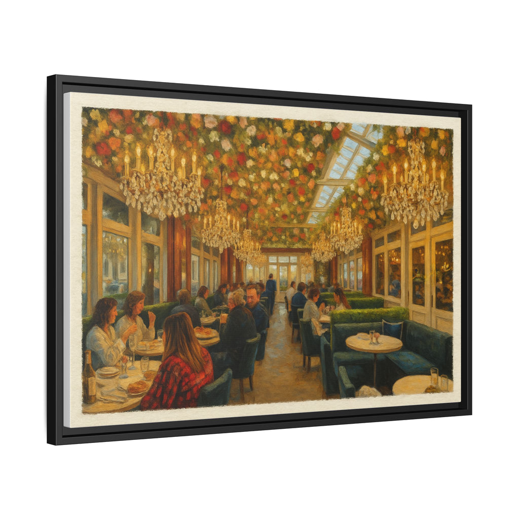 RH Rooftop — Restaurant Print | Matte Canvas + Wooden Frame