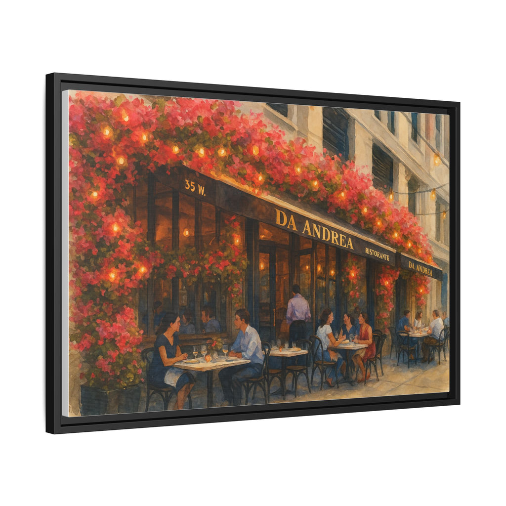 Da Andrea — Restaurant Print | Matte Canvas + Wooden Frame