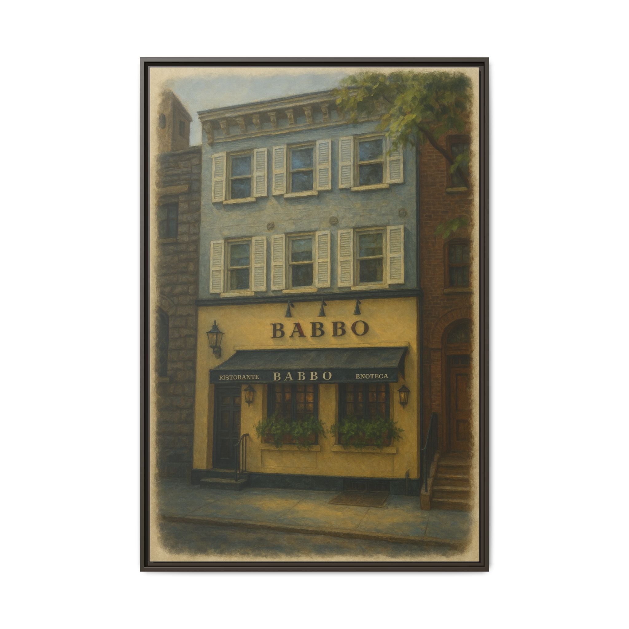 Babbo — Restaurant Print | Matte Canvas + Wooden Frame