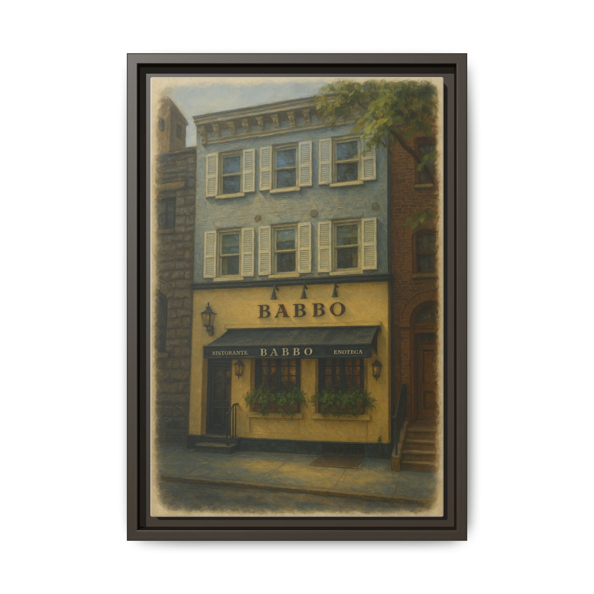 Babbo — Restaurant Print | Matte Canvas + Wooden Frame