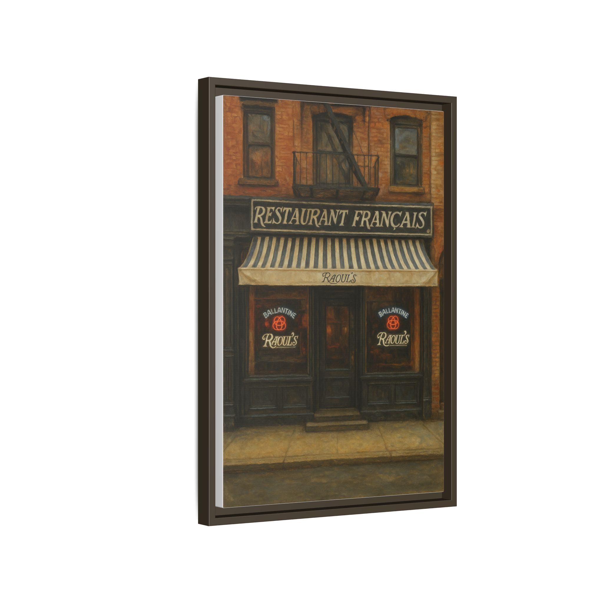 Raoul's Restaurant — Restaurant Print | Matte Canvas + Wooden Frame