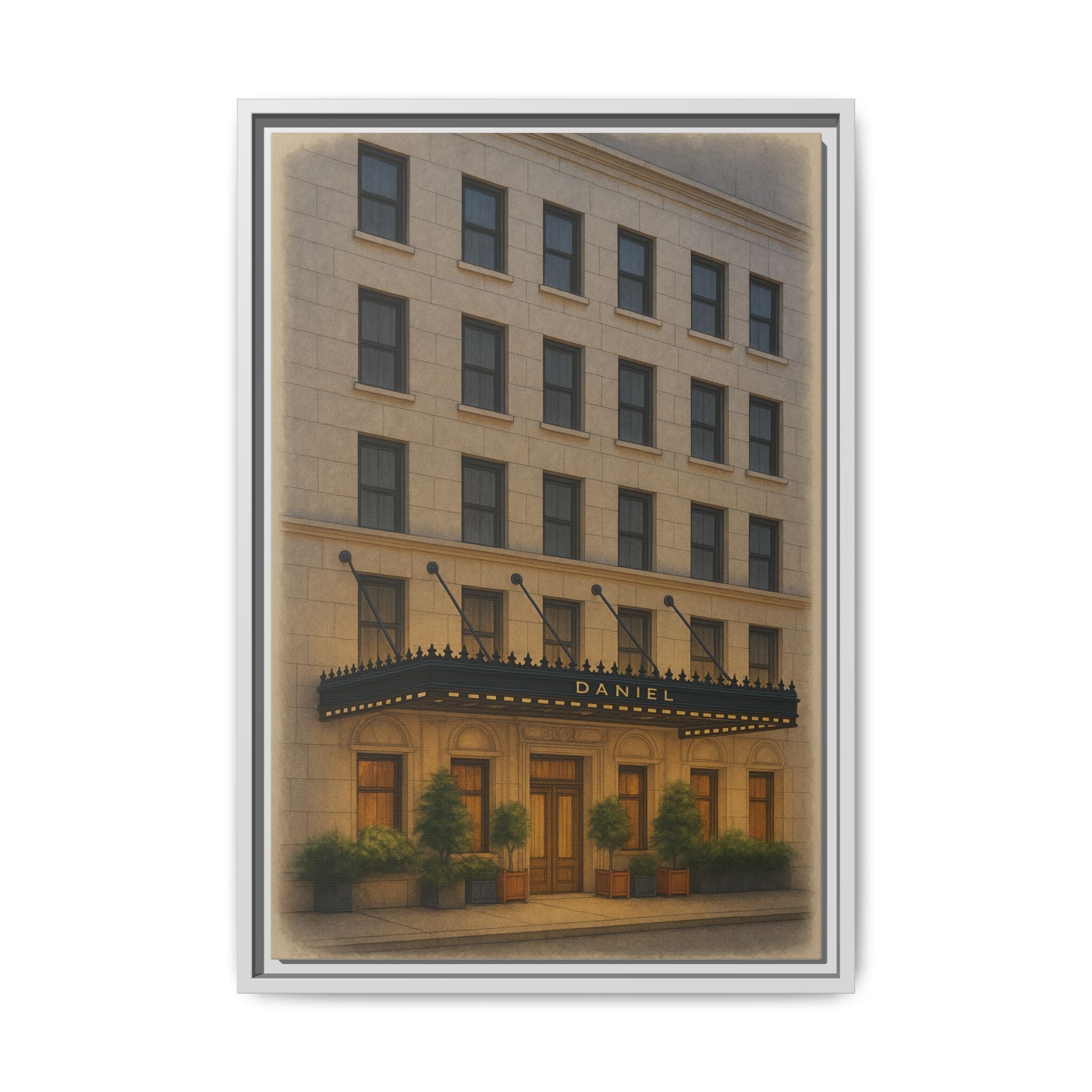 Restaurant Daniel — Restaurant Print | Matte Canvas + Wooden Frame