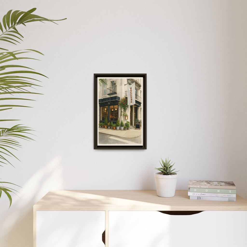 Petite Boucherie — Restaurant Print | Matte Canvas + Wooden Frame