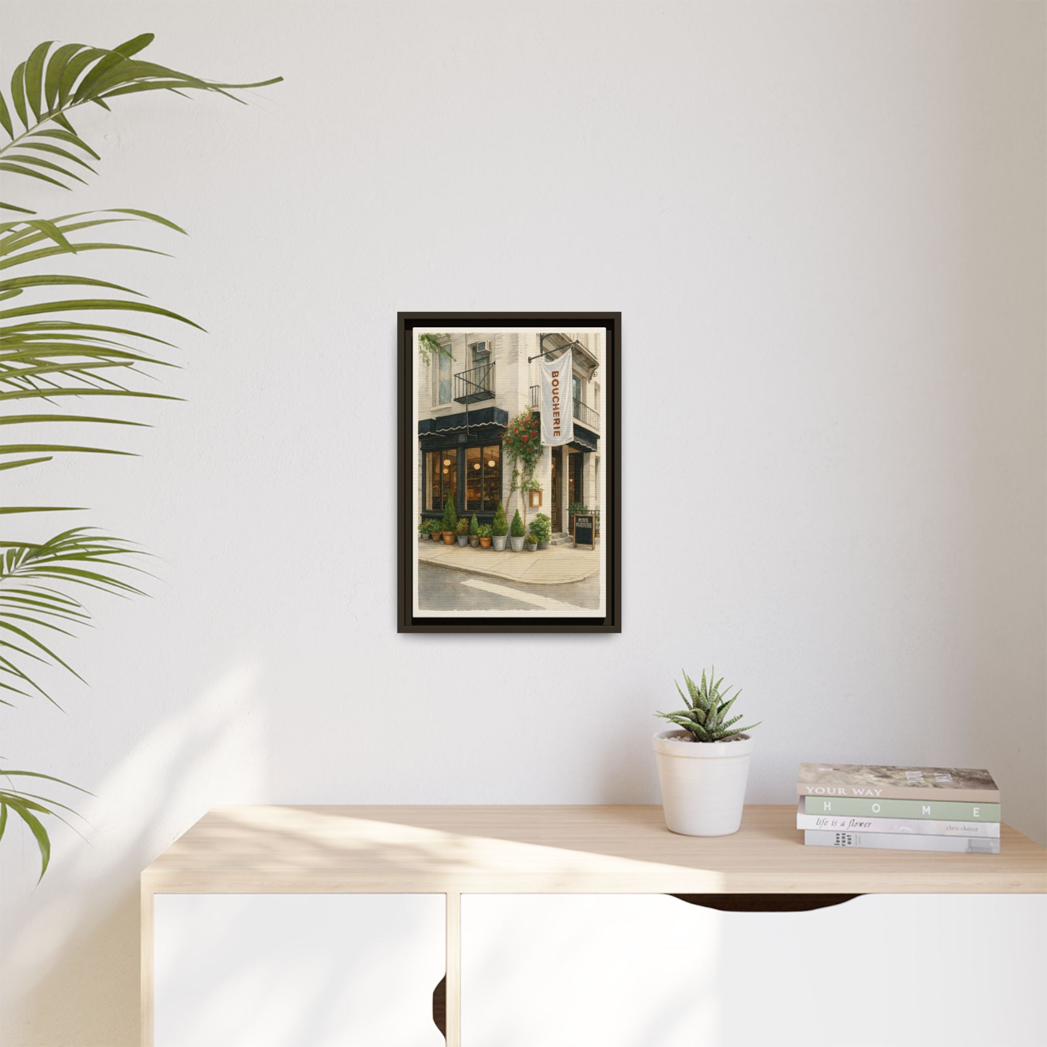 Petite Boucherie — Restaurant Print | Matte Canvas + Wooden Frame