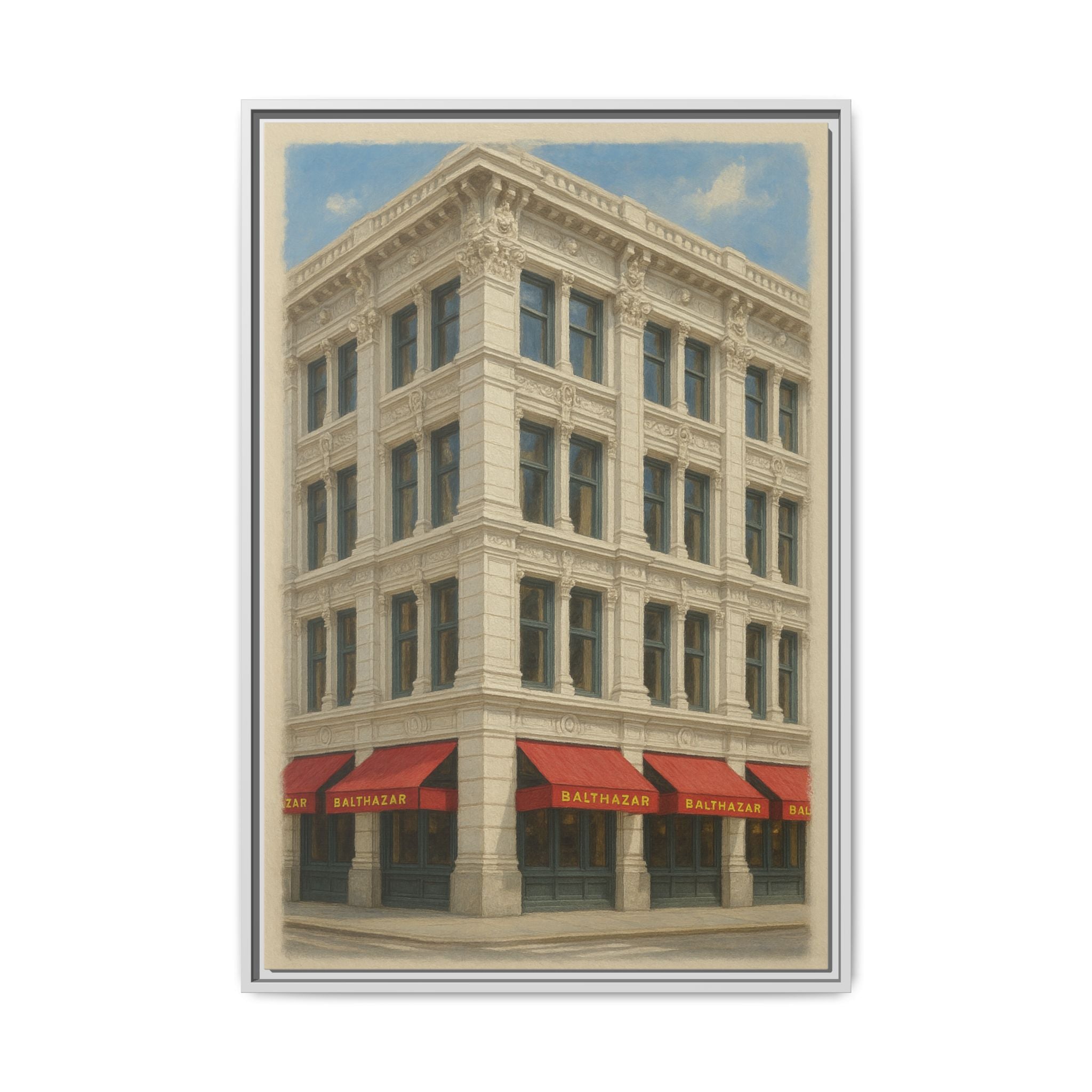 Balthazar Restaurant — Restaurant Print | Matte Canvas + Wooden Frame