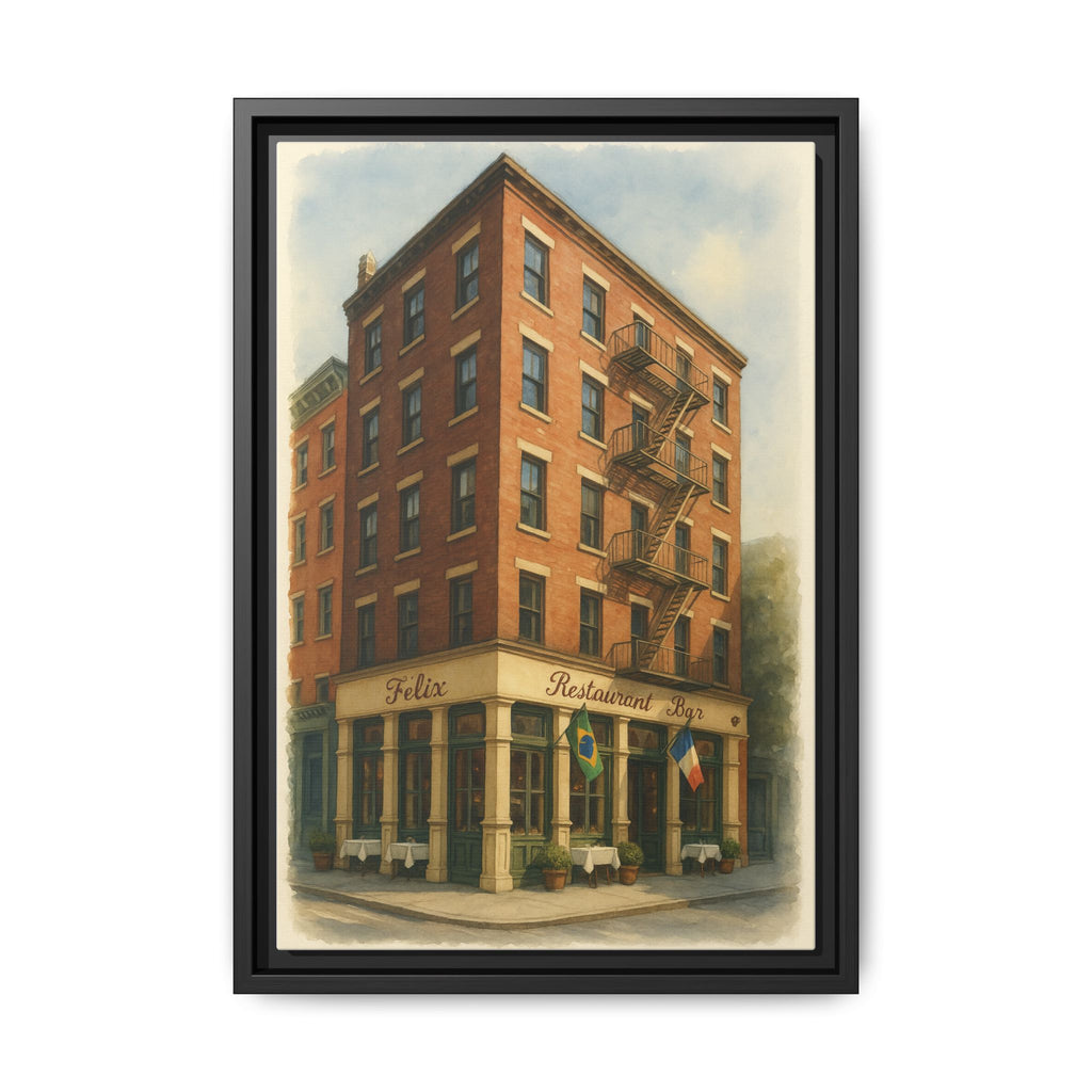 Felix — Restaurant Print | Matte Canvas + Wooden Frame