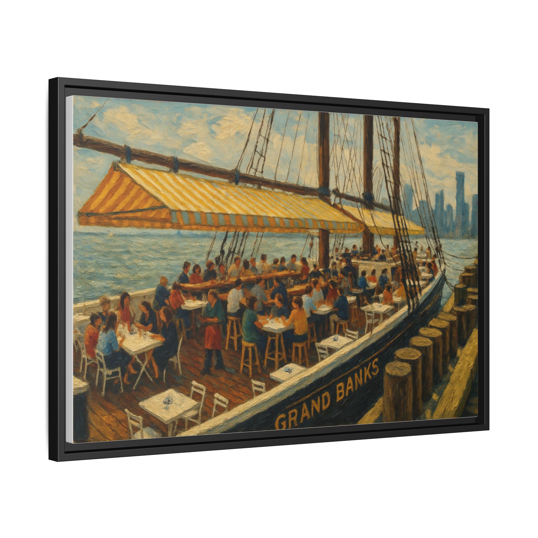 Grand Banks — Restaurant Print | Matte Canvas + Wooden Frame
