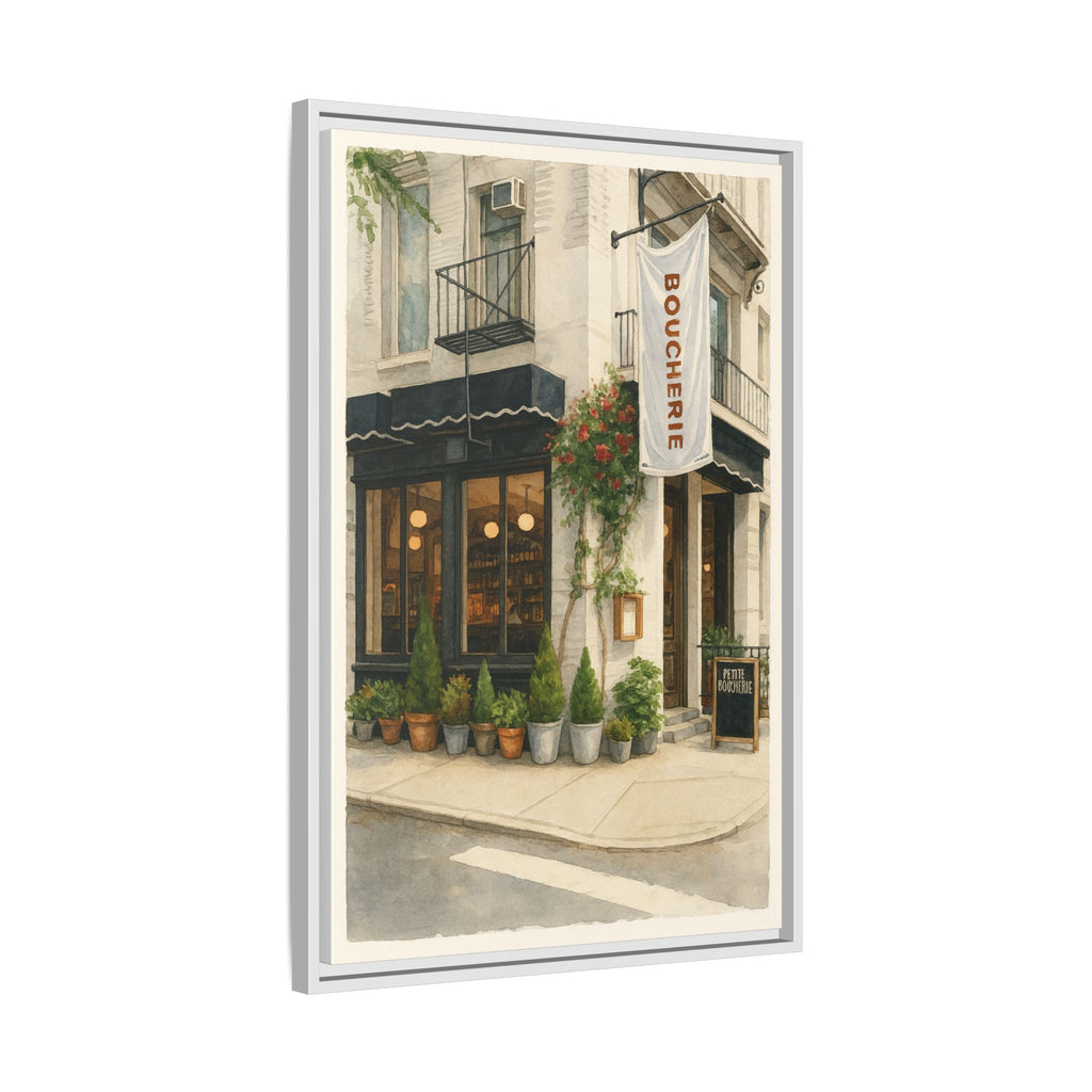 Petite Boucherie — Restaurant Print | Matte Canvas + Wooden Frame