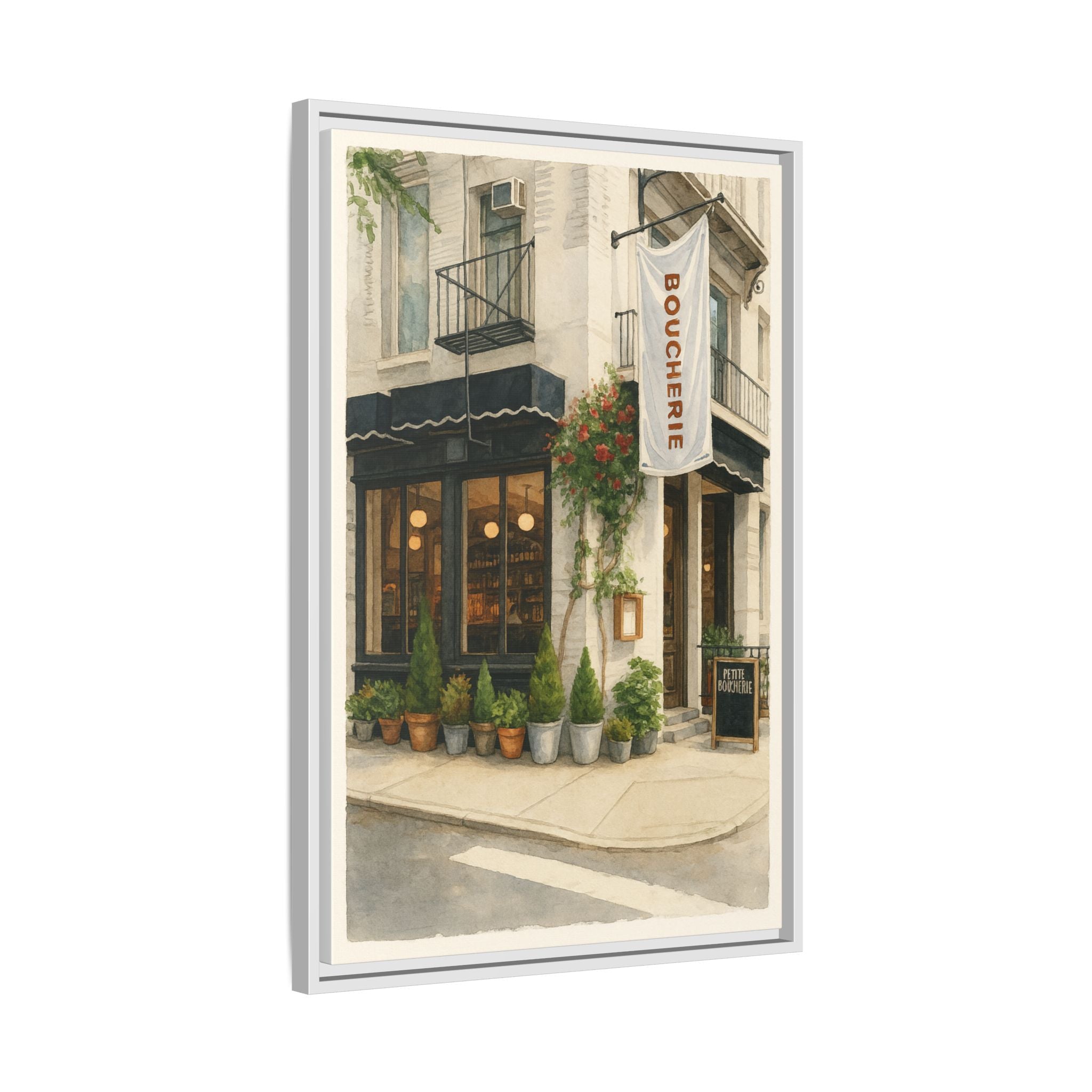Petite Boucherie — Restaurant Print | Matte Canvas + Wooden Frame