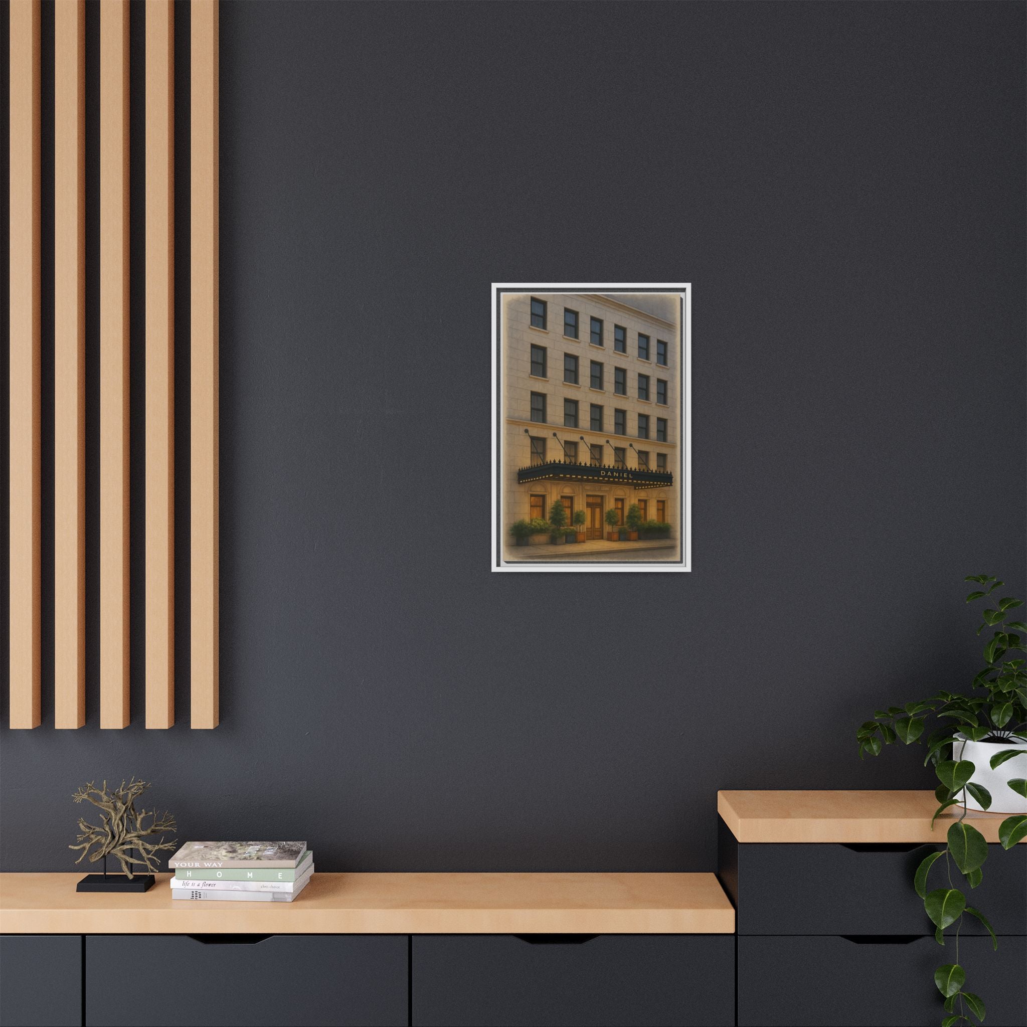 Restaurant Daniel — Restaurant Print | Matte Canvas + Wooden Frame