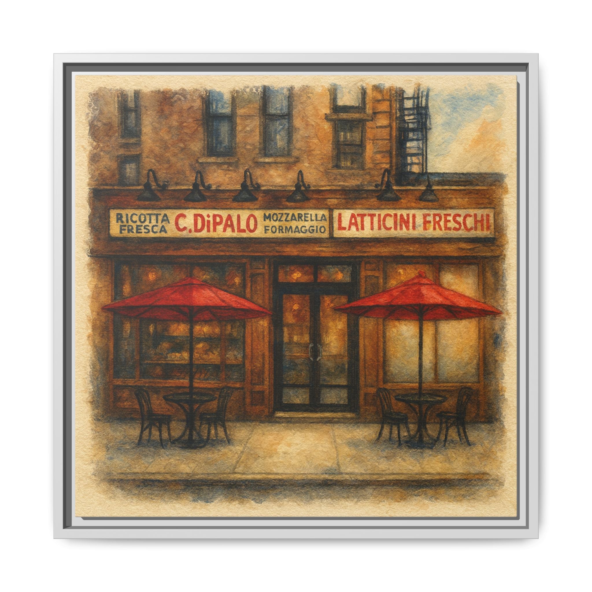 C Di Palo — Restaurant Print | Matte Canvas + Wooden Frame