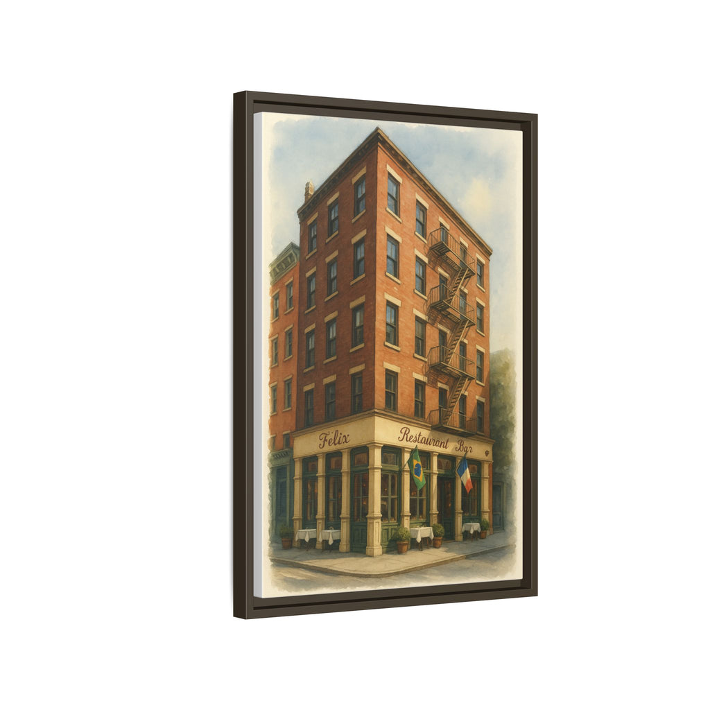 Felix — Restaurant Print | Matte Canvas + Wooden Frame