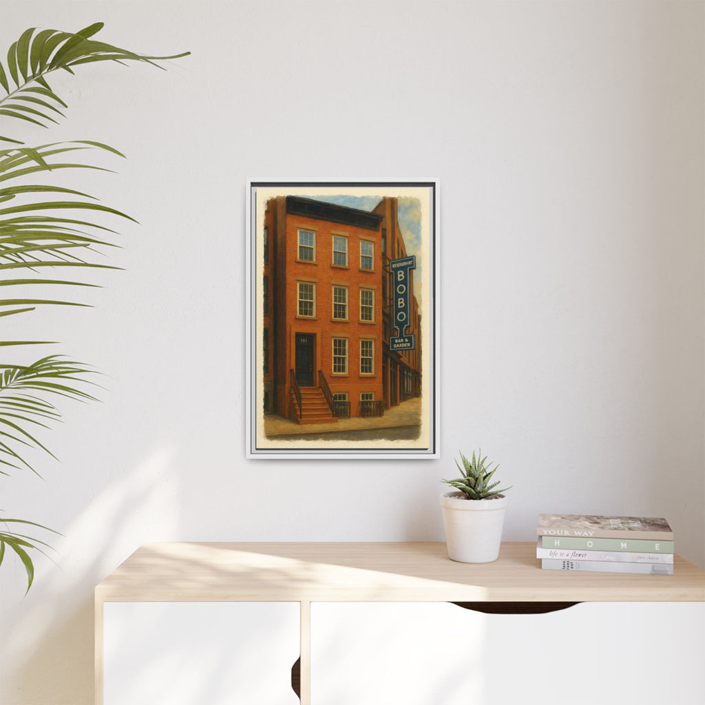 Bobo Restaurant — Restaurant Print | Matte Canvas + Wooden Frame