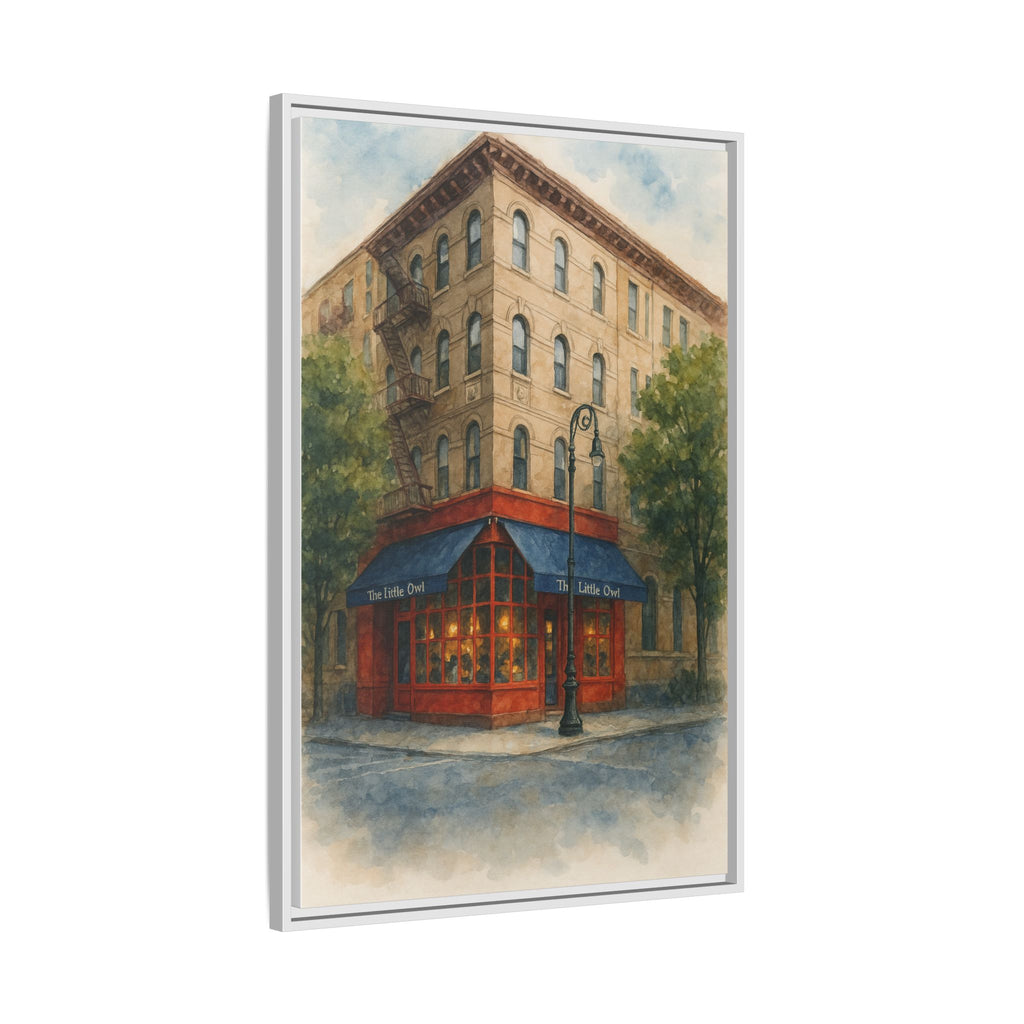 The Little Owl — Restaurant Print | Matte Canvas + Wooden Frame