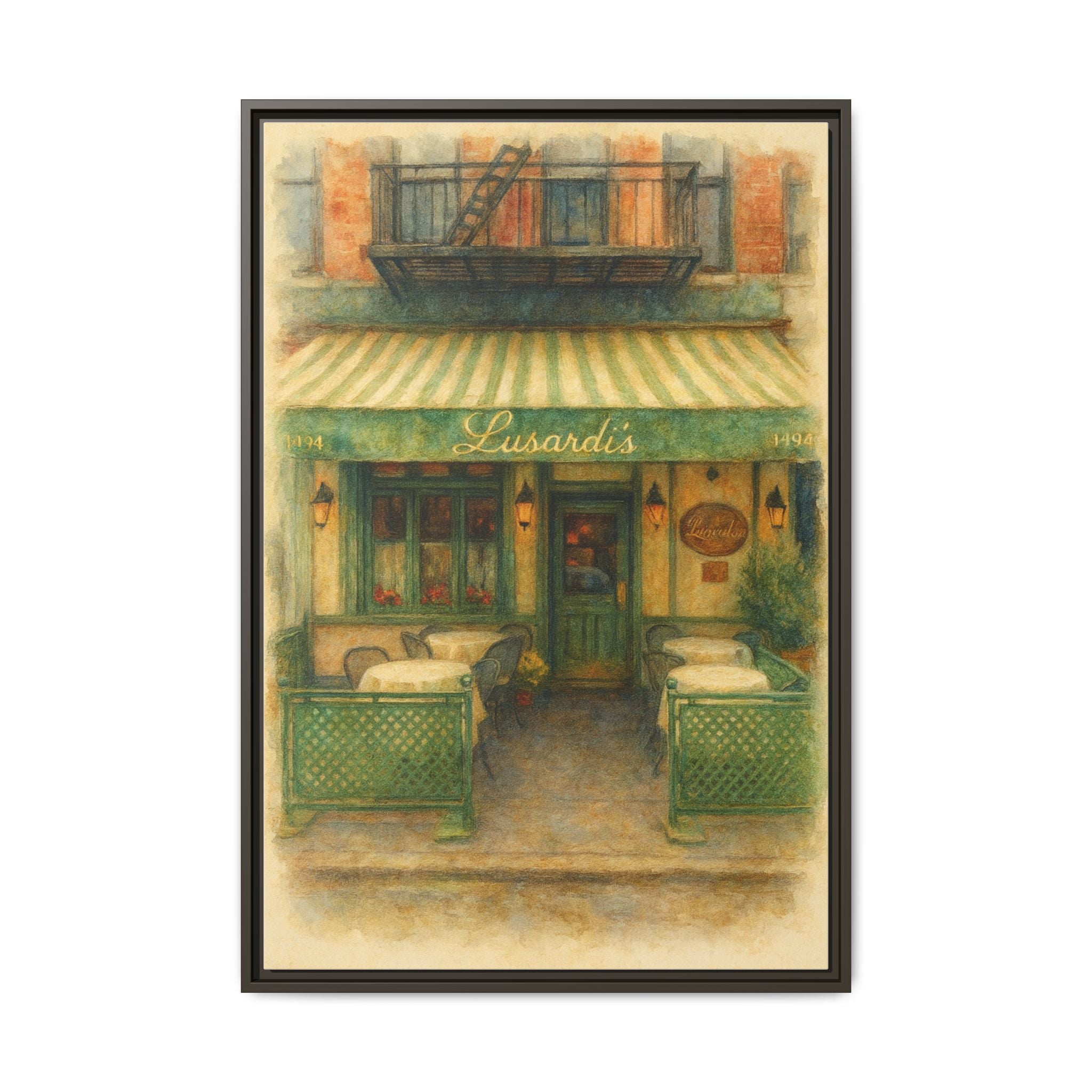 Lusardi's — Restaurant Print | Matte Canvas + Wooden Frame