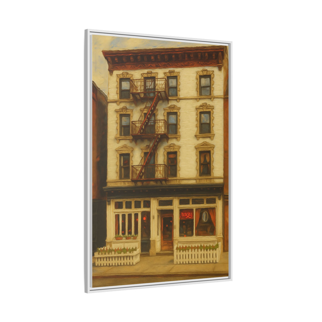 Frank — Restaurant Print | Matte Canvas + Wooden Frame