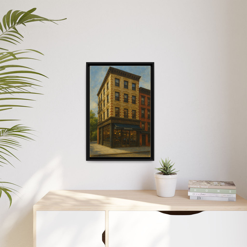 Ernesto's — Restaurant Print | Matte Canvas + Wooden Frame