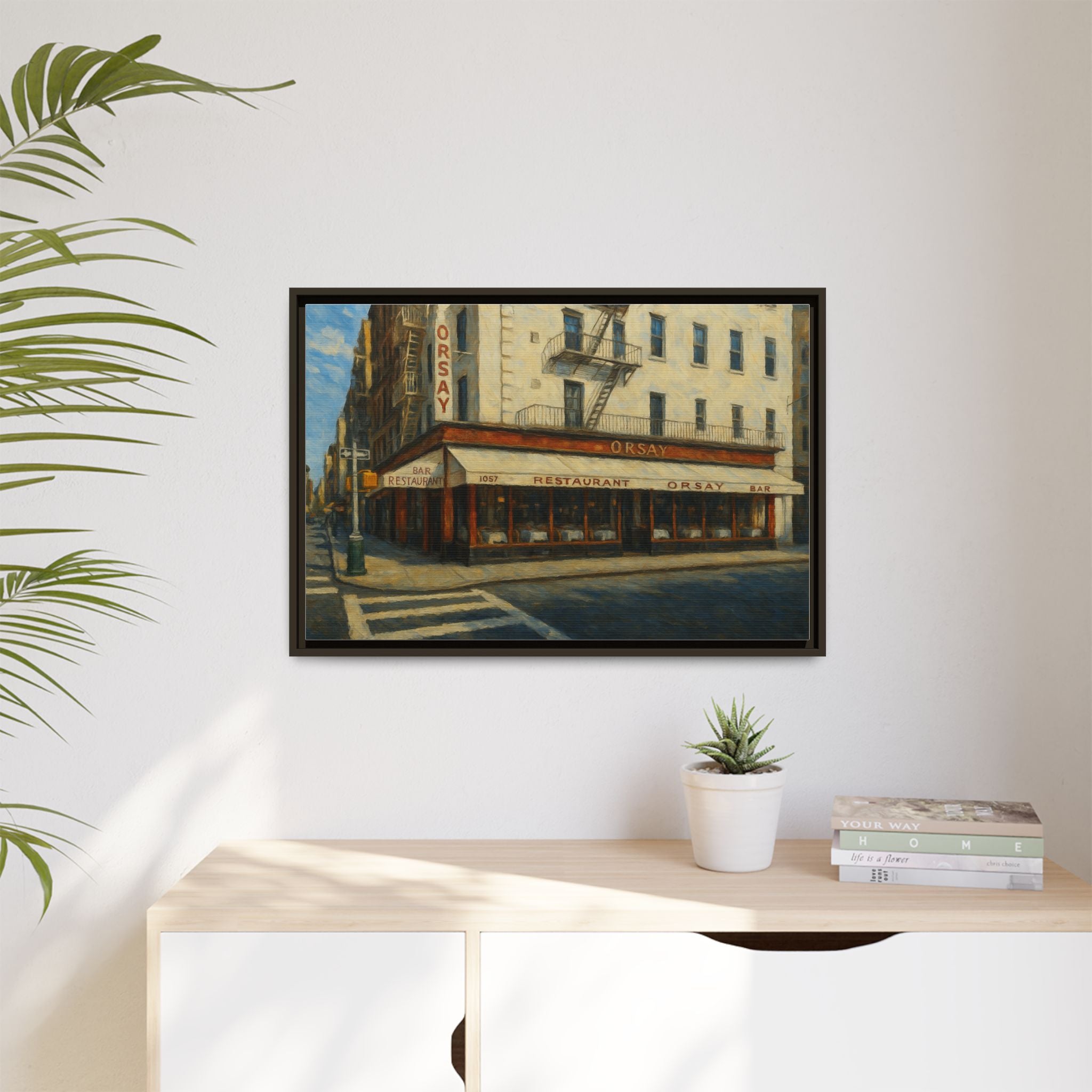 Orsay — Restaurant Print | Matte Canvas + Wooden Frame