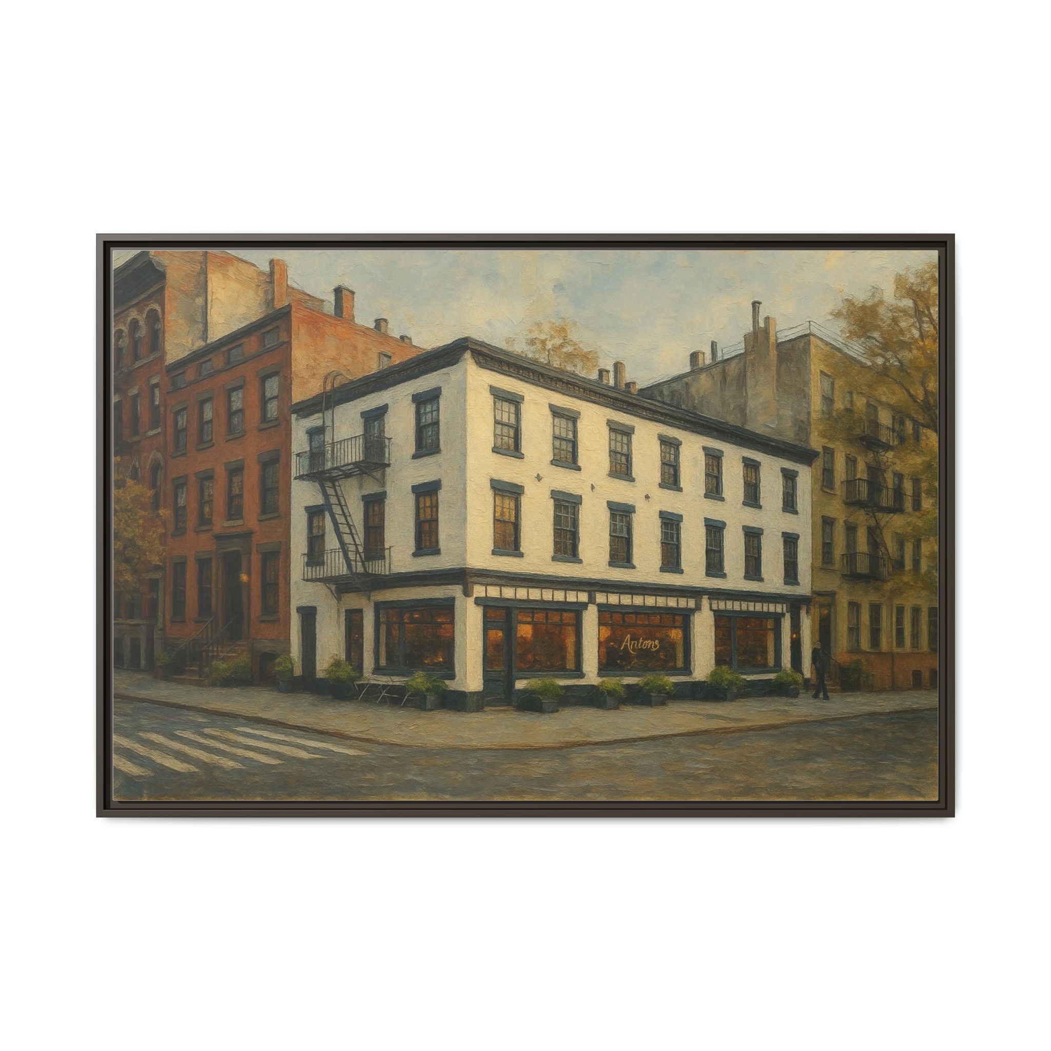 Anton's — Restaurant Print | Matte Canvas + Wooden Frame