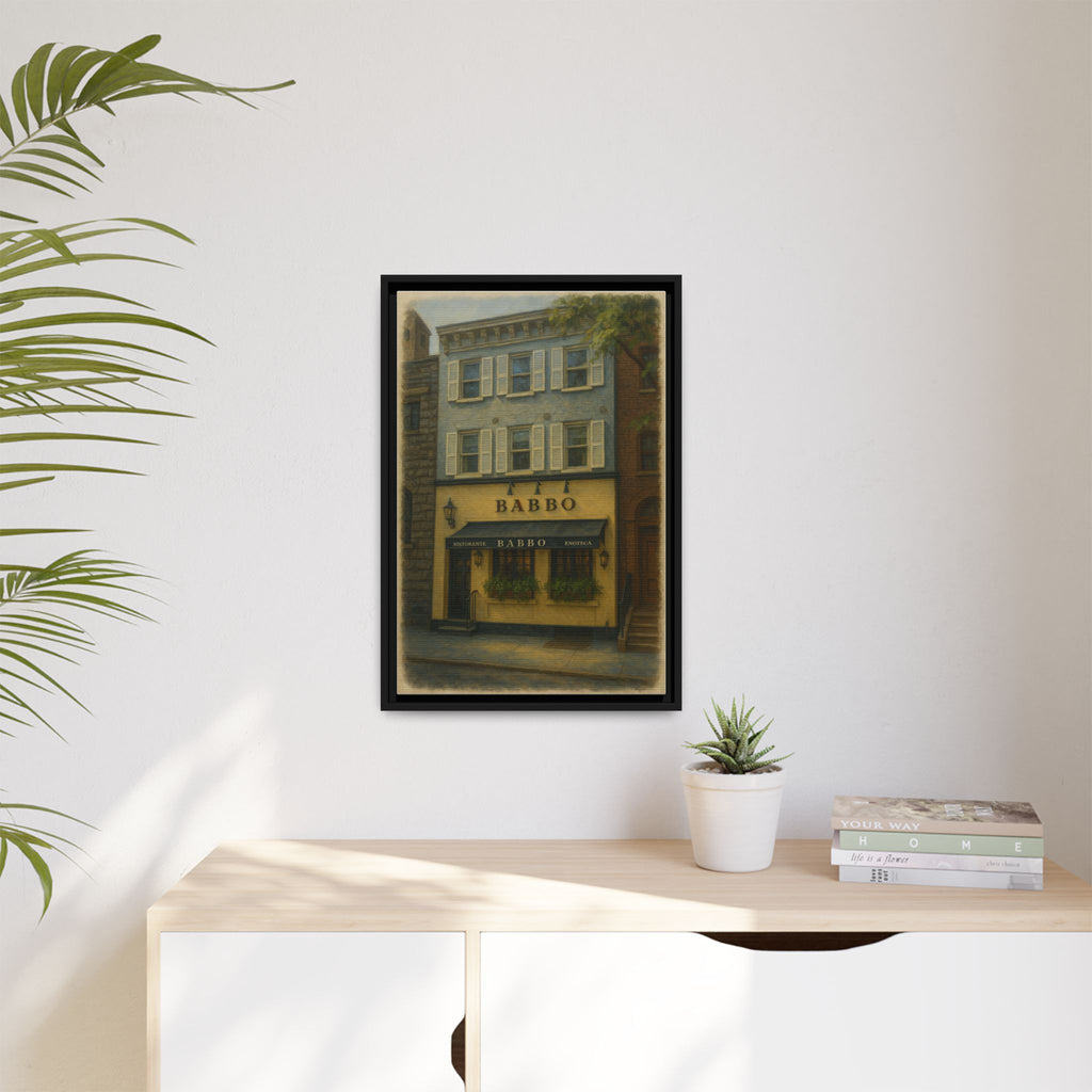Babbo — Restaurant Print | Matte Canvas + Wooden Frame