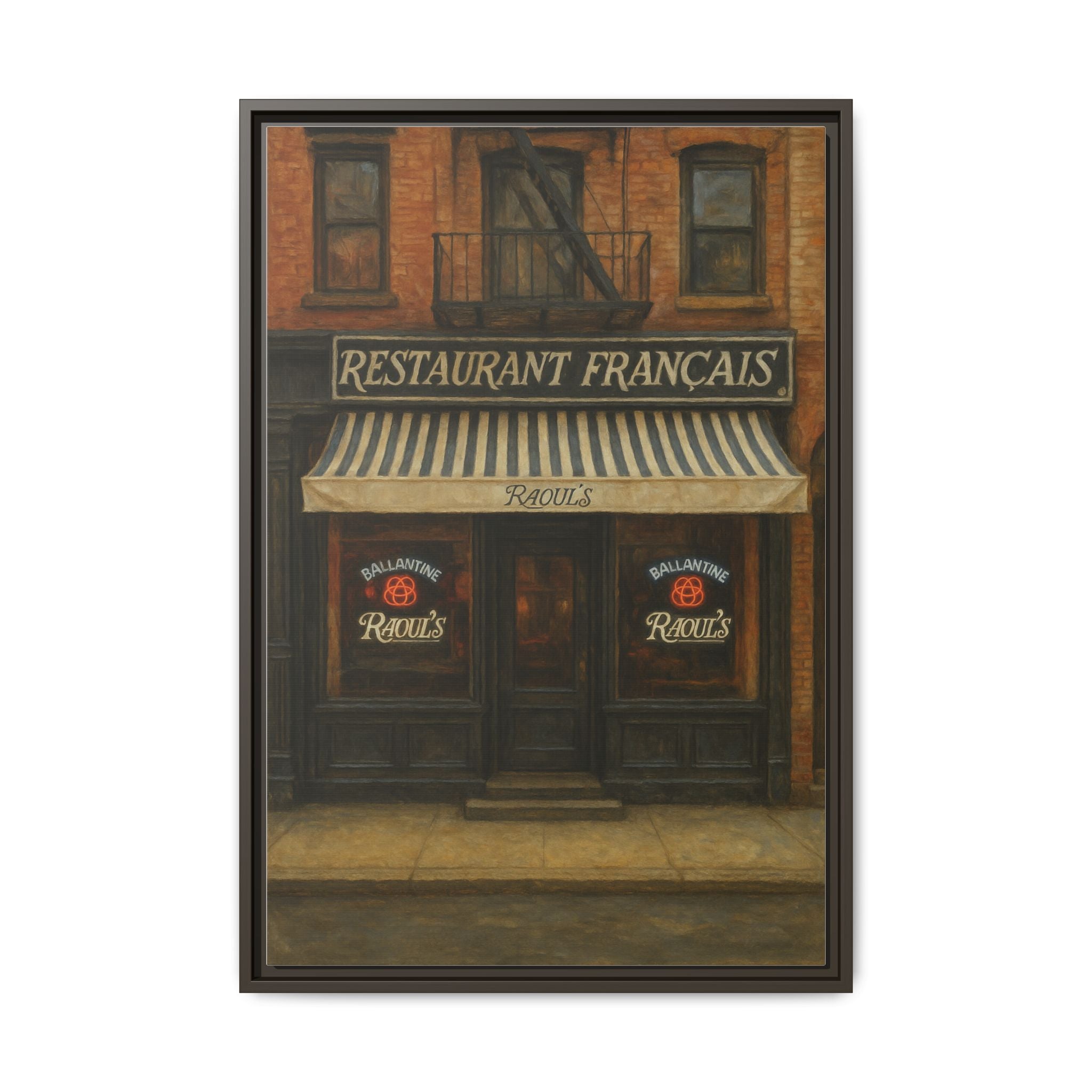 Raoul's Restaurant — Restaurant Print | Matte Canvas + Wooden Frame
