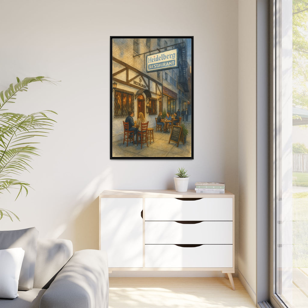 Heidelberg — Restaurant Print | Matte Canvas + Wooden Frame