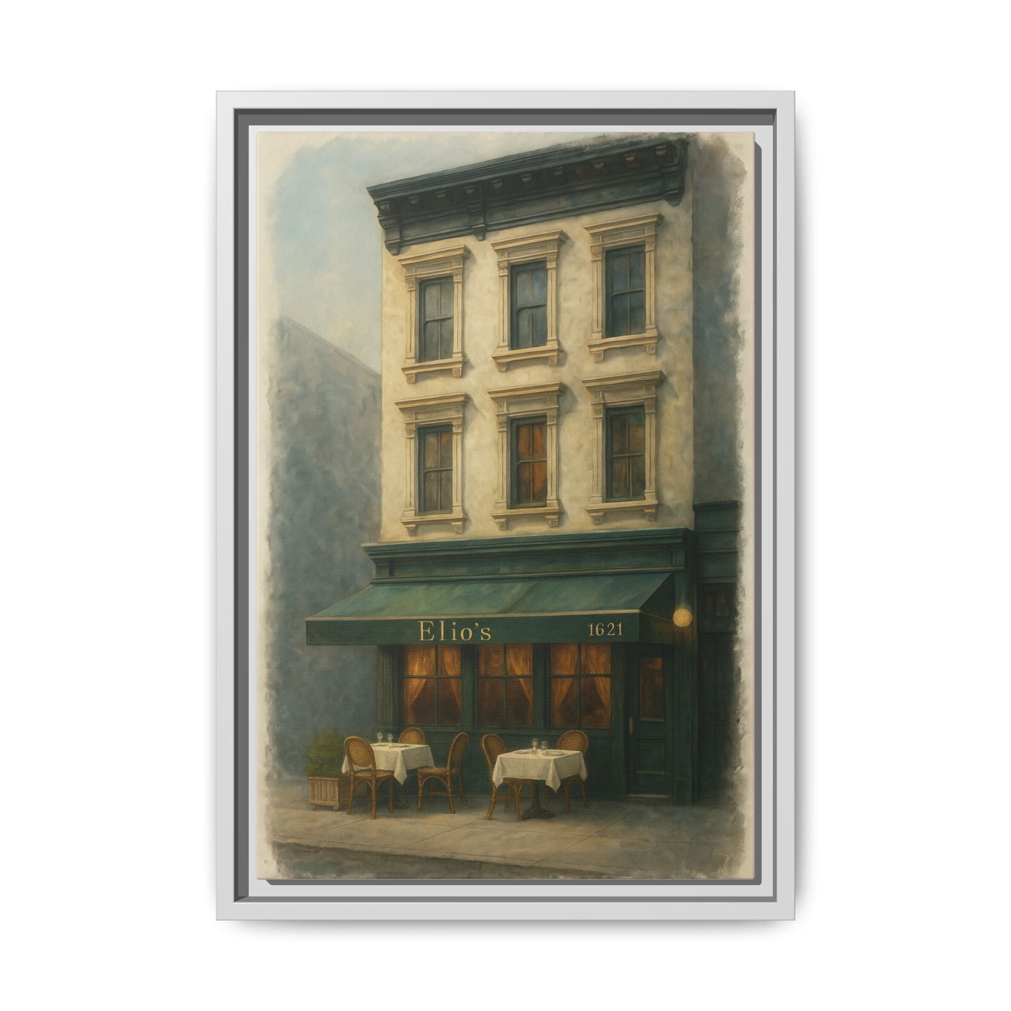 Elios Restaurant — Restaurant Print | Matte Canvas + Wooden Frame