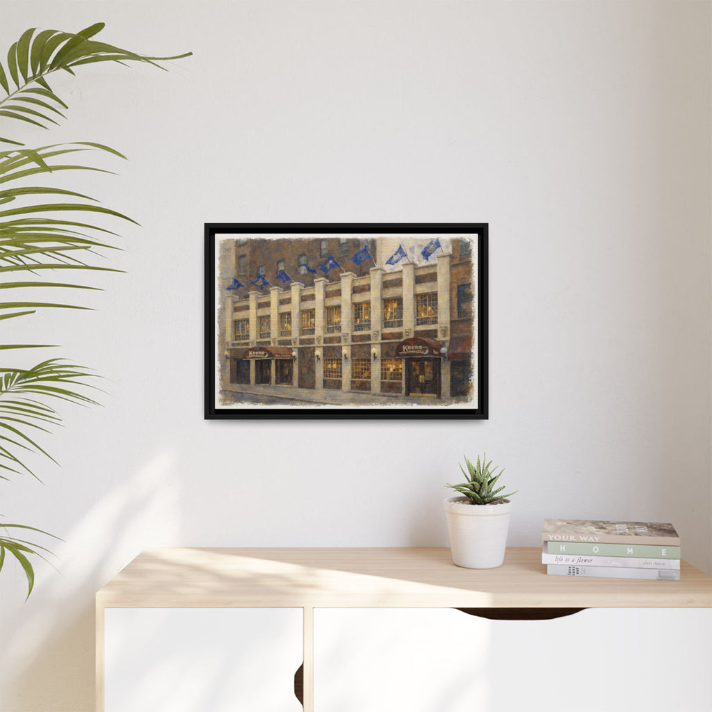 Keens Steakhouse — Restaurant Print | Matte Canvas + Wooden Frame