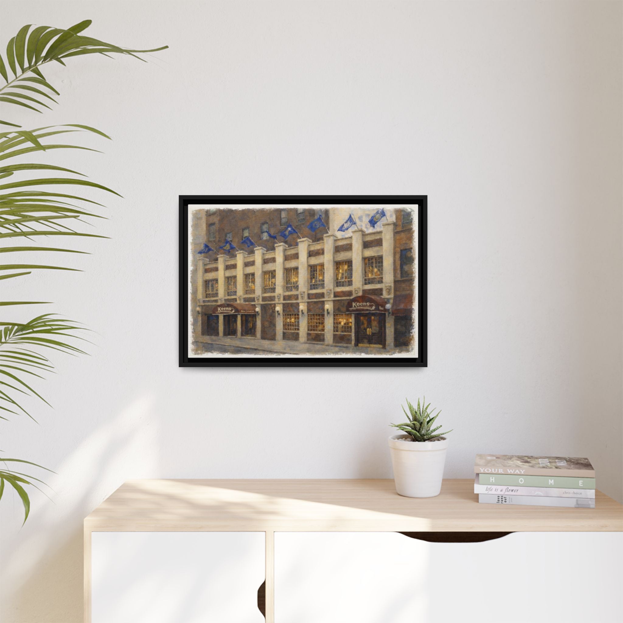 Keens Steakhouse — Restaurant Print | Matte Canvas + Wooden Frame