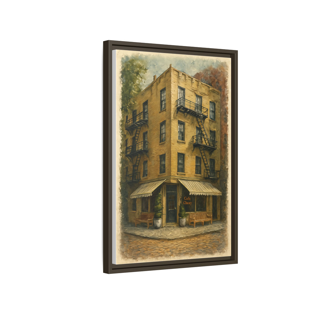 Cafe Cluny — Restaurant Print | Matte Canvas + Wooden Frame