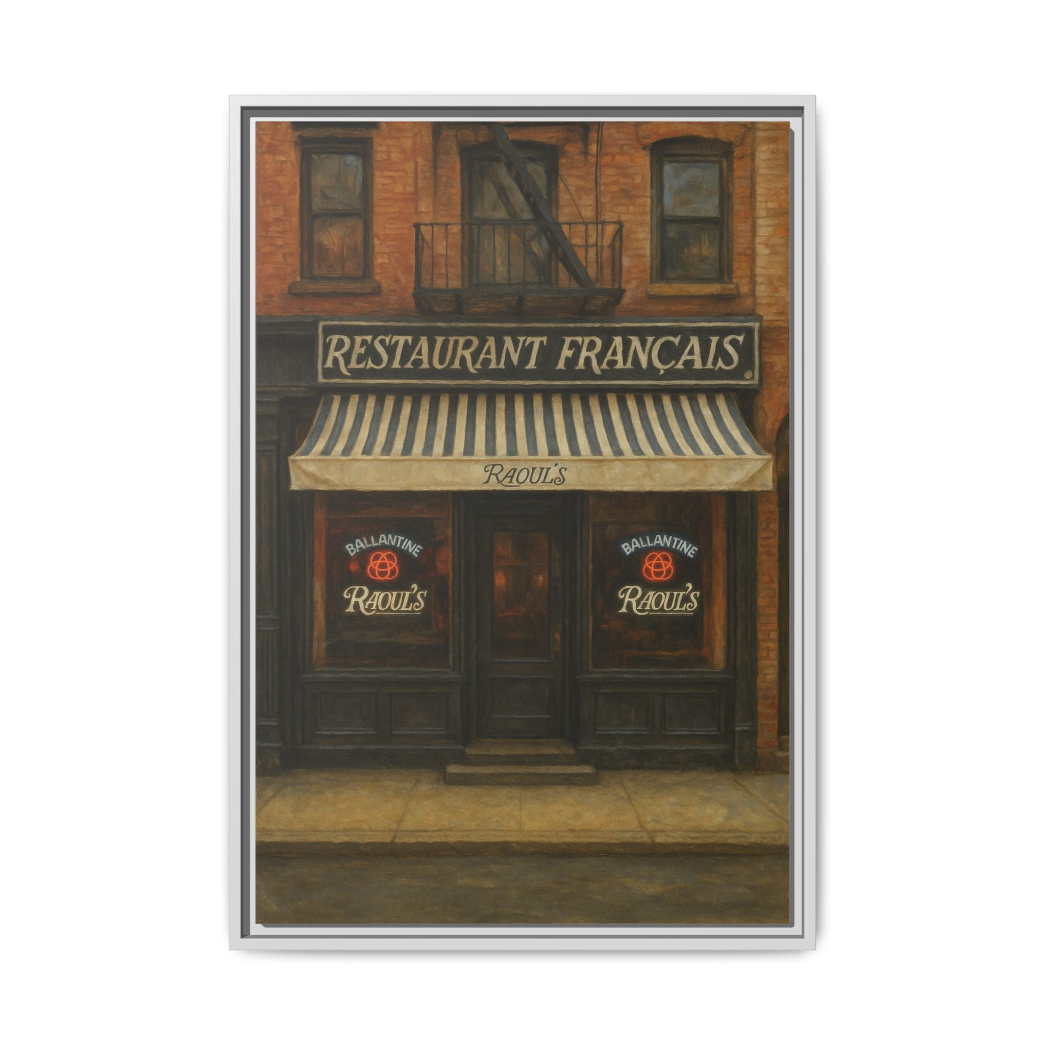 Raoul's Restaurant — Restaurant Print | Matte Canvas + Wooden Frame