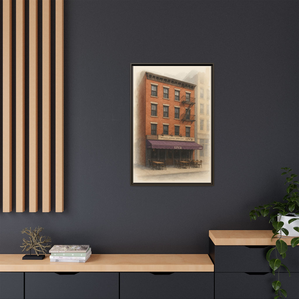 Uva Restaurant Print — Restaurant Print | Matte Canvas + Wooden Frame