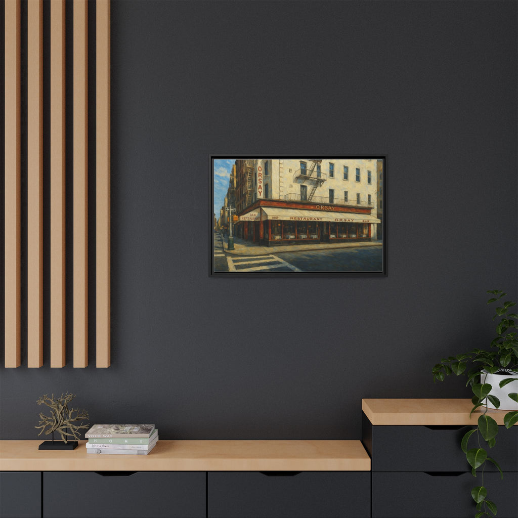 Orsay — Restaurant Print | Matte Canvas + Wooden Frame
