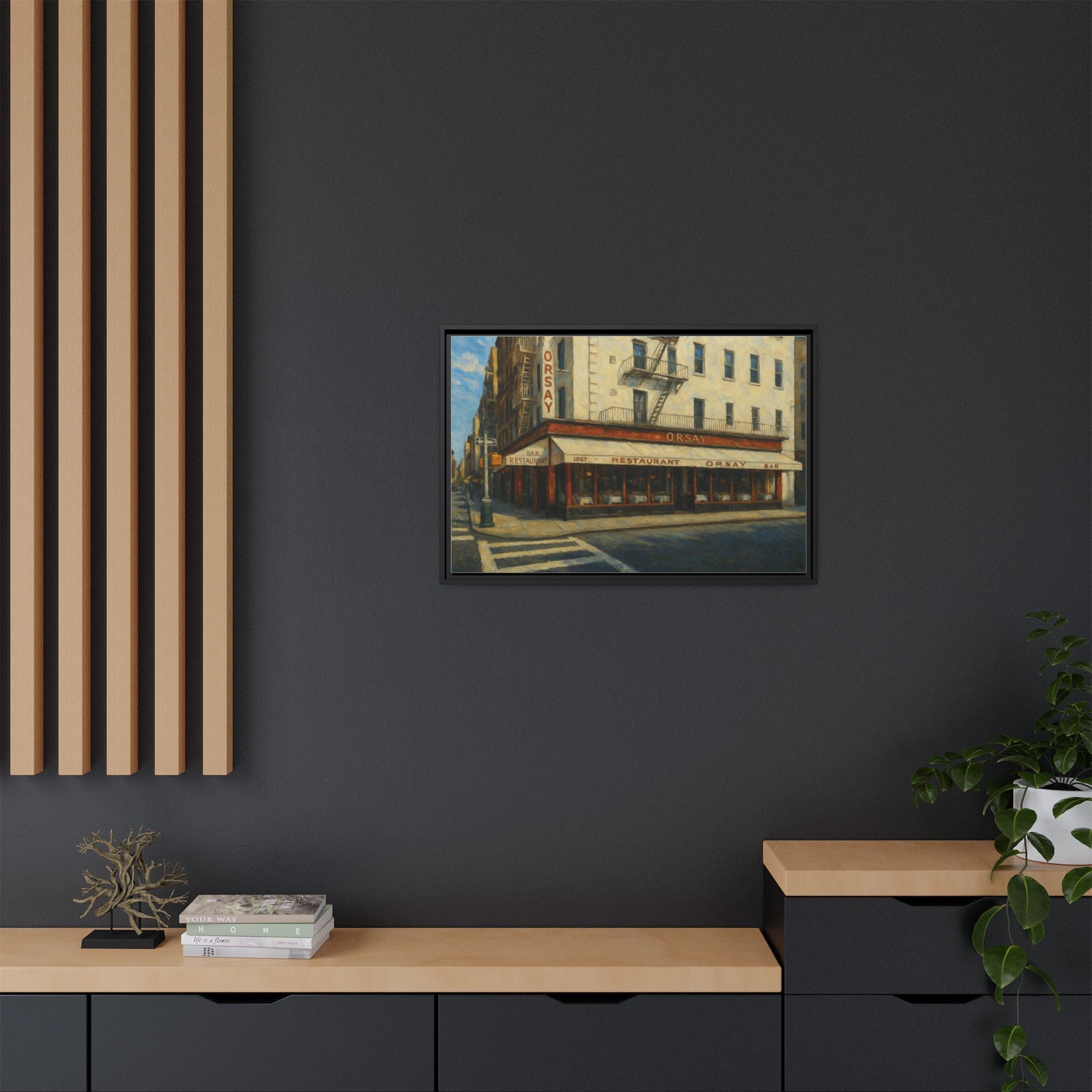 Orsay — Restaurant Print | Matte Canvas + Wooden Frame