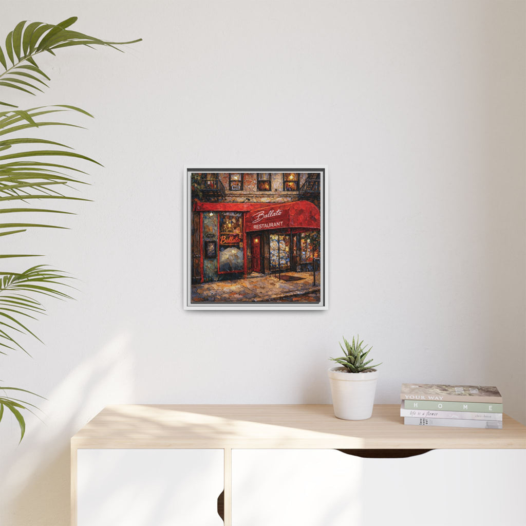 Emilio's Ballato — Restaurant Print | Matte Canvas + Wooden Frame