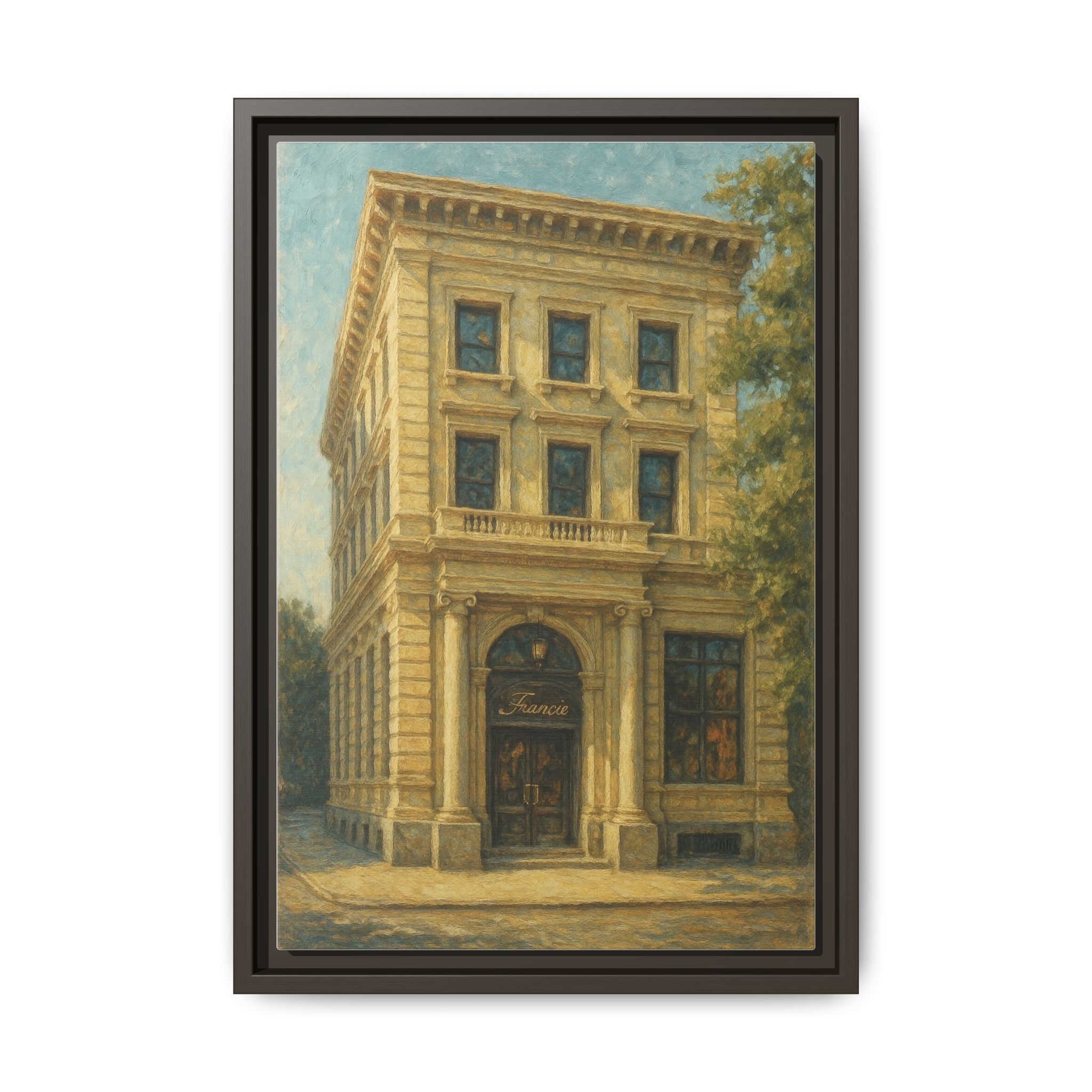 Francie — Restaurant Print | Matte Canvas + Wooden Frame