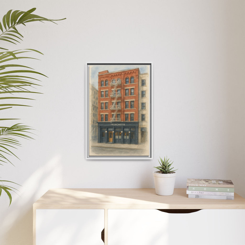 Frenchette Restaurant — Restaurant Print | Matte Canvas + Wooden Frame