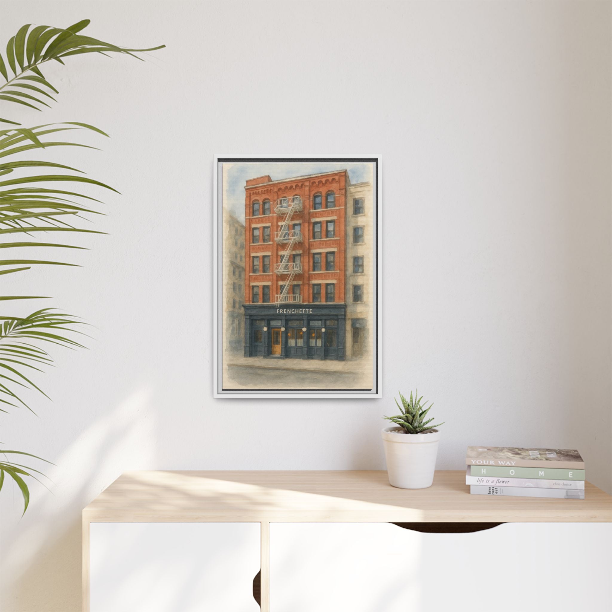 Frenchette Restaurant — Restaurant Print | Matte Canvas + Wooden Frame