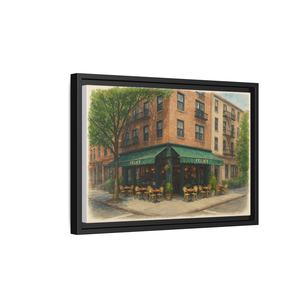 Felice — Restaurant Print | Matte Canvas + Wooden Frame