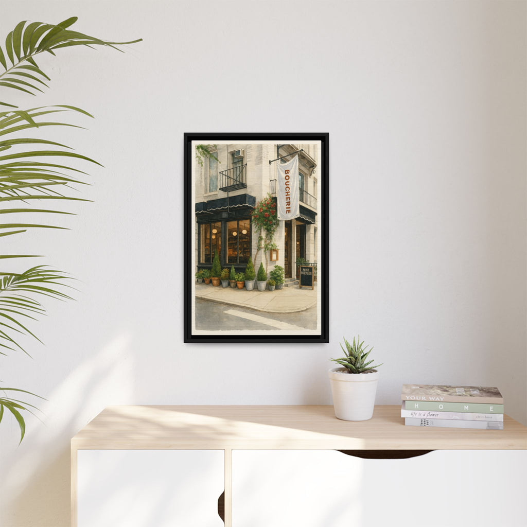 Petite Boucherie — Restaurant Print | Matte Canvas + Wooden Frame