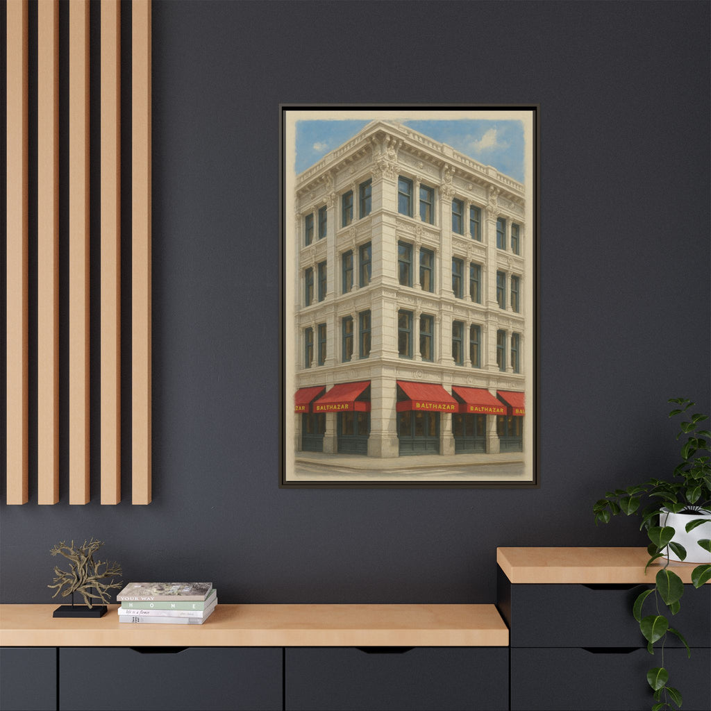 Balthazar Restaurant — Restaurant Print | Matte Canvas + Wooden Frame