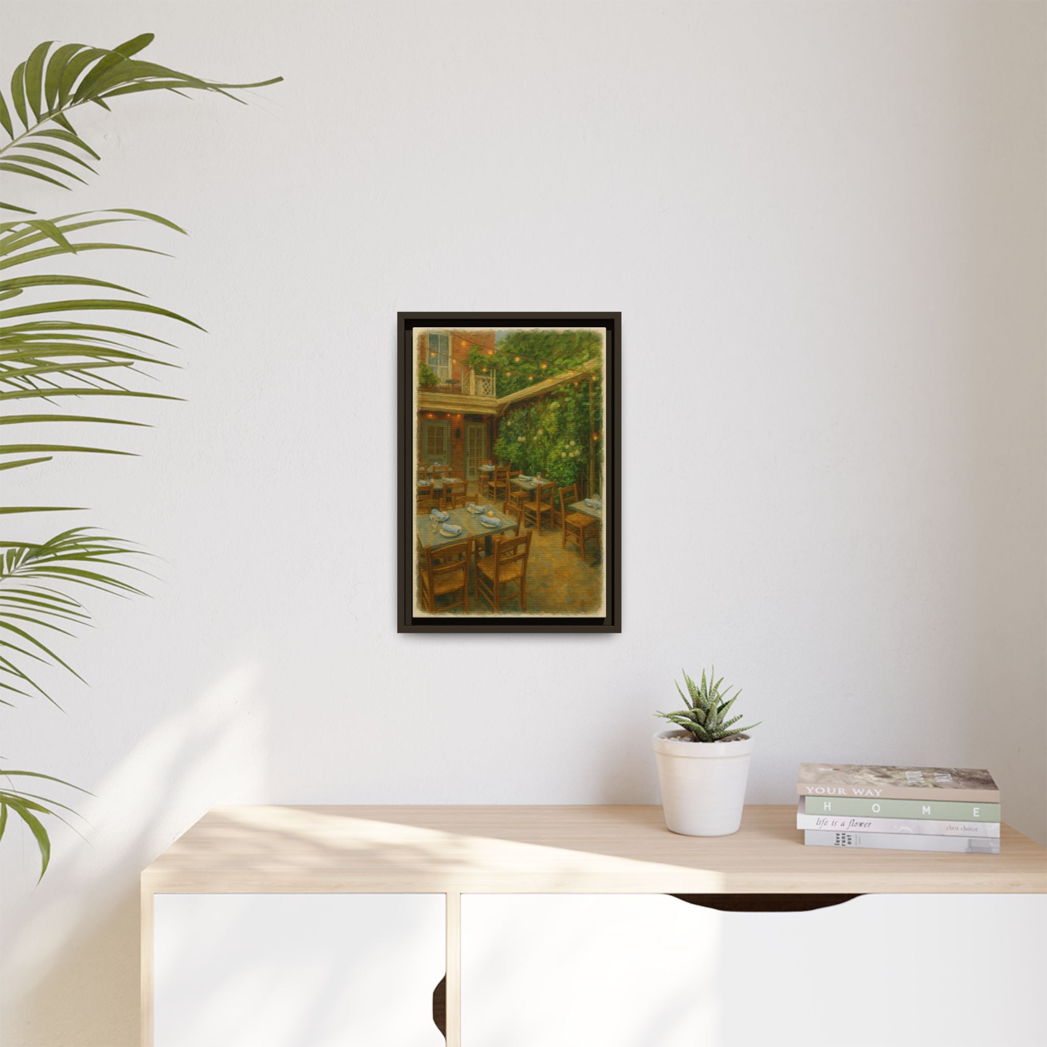 Palma — Restaurant Print | Matte Canvas + Wooden Frame