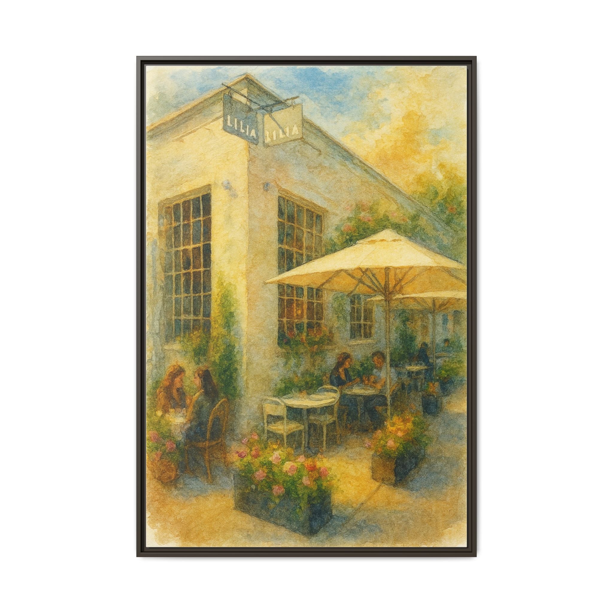 Lilia — Restaurant Print | Matte Canvas + Wooden Frame