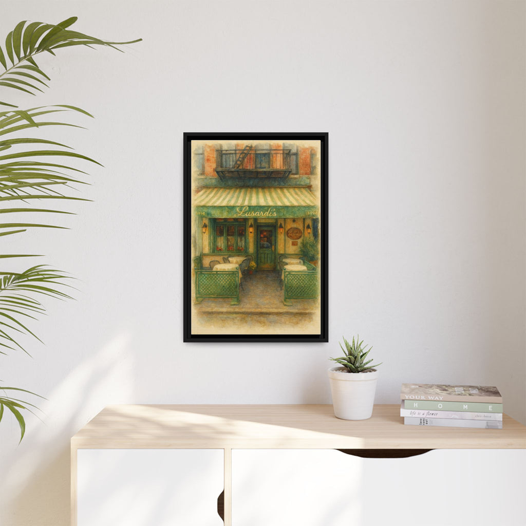 Lusardi's — Restaurant Print | Matte Canvas + Wooden Frame