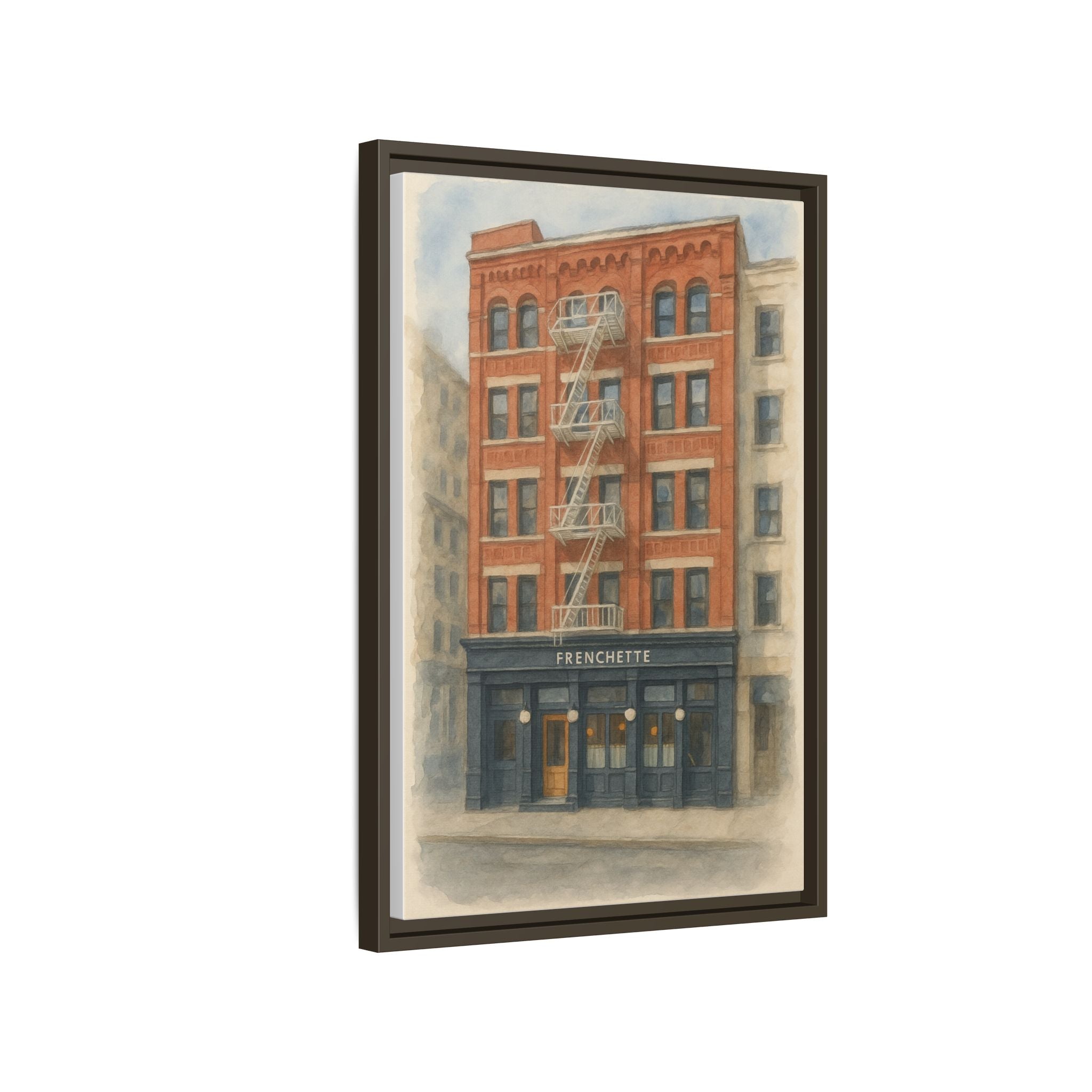 Frenchette Restaurant — Restaurant Print | Matte Canvas + Wooden Frame