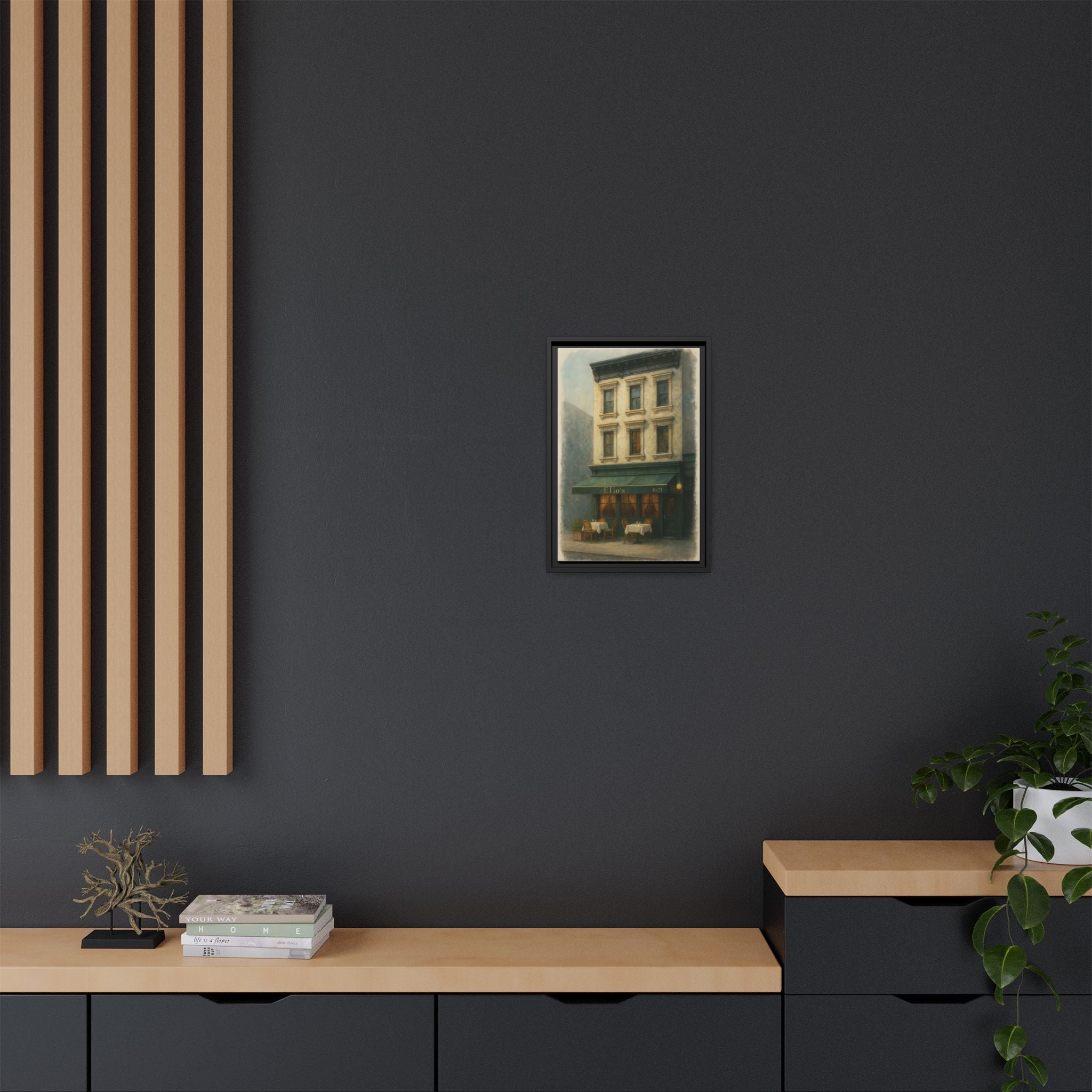Elios Restaurant — Restaurant Print | Matte Canvas + Wooden Frame